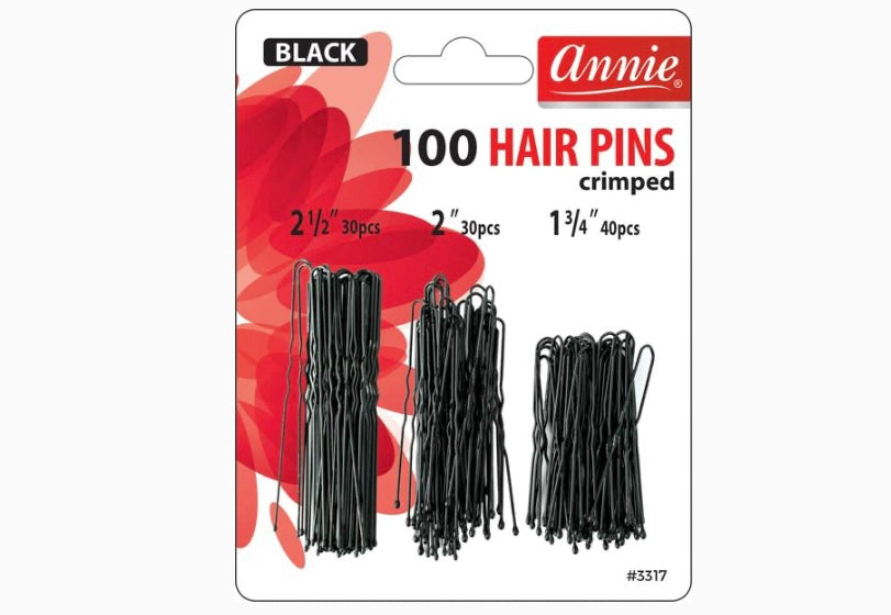 ANNIE 100PC HAIR PINS 2 1/2" AND 2" & 1 3/4"
