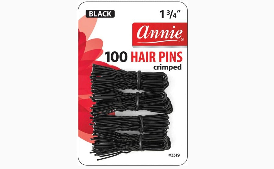 ANNIE 100PC HAIR PINS BLACK 1 3/4"