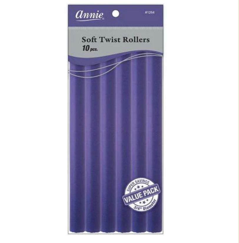 Annie Soft Twist Rollers 3/4" XL Purple Value Pack (10pcs)