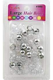 Hair Beads SIlver And Clear Big Pack