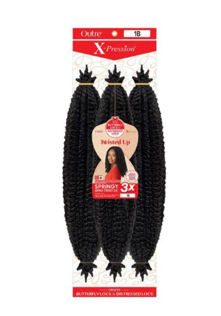 Outre X-Pression Twisted Up Crochet Braid - 3X SPRINGY AFRO TWIST 24”