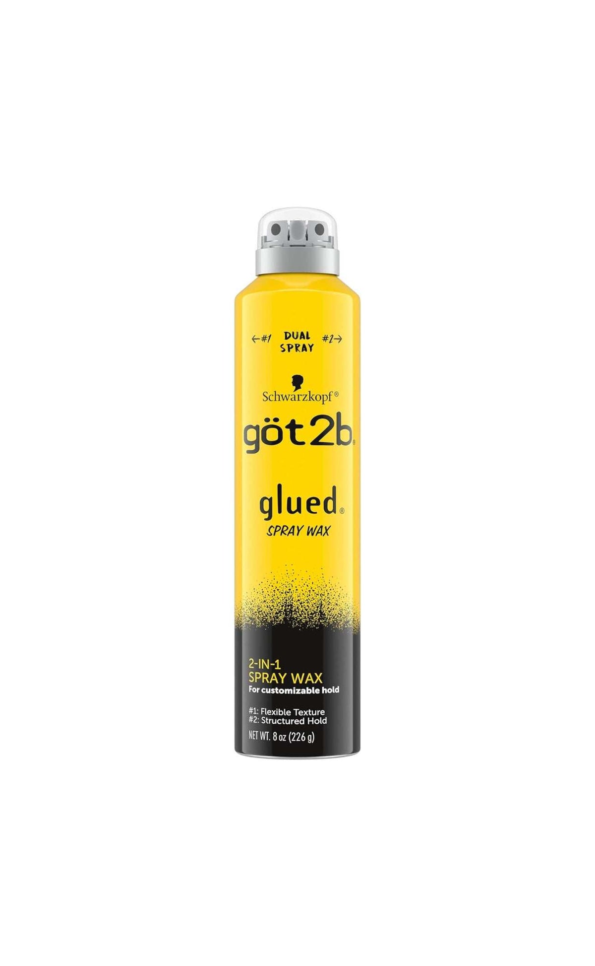 Got2b Glued Spray Wax with 2-in-1 Dual Spray Nozzle 8 OZ