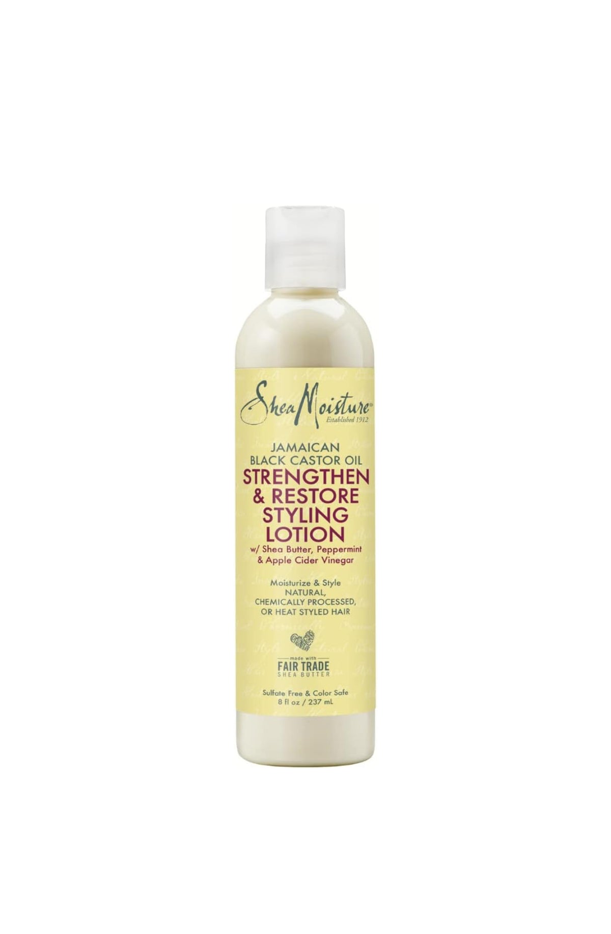 SheaMoisture Jamaican Black Castor Oil, Strengthen & Restore Styling Lotion, Moisturize & Style, 8 Oz